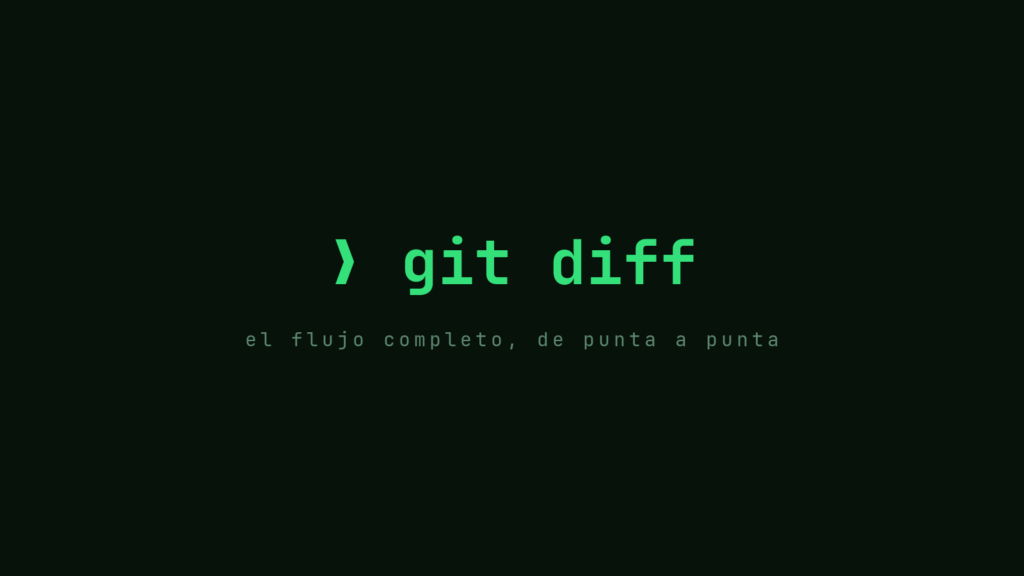 Comando git diff y el lema: el flujo completo, de punta a punta
