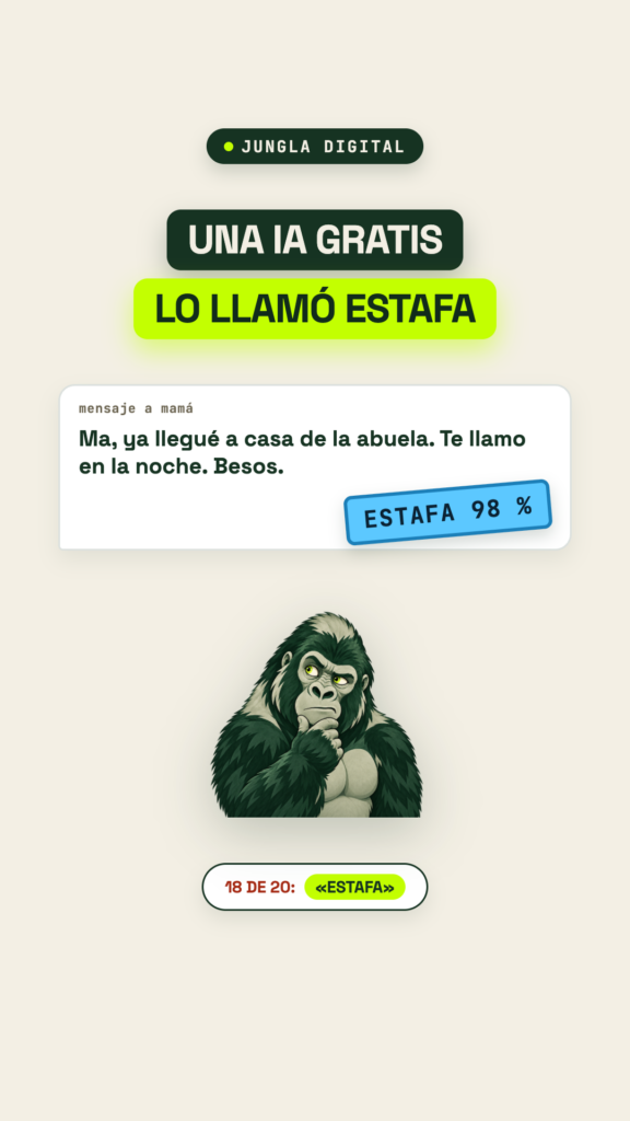 El mensaje que una IA gratis llamó estafa